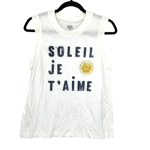 Anthropologie Back When Sleeveless Muscle Tank Womens Sz S Soleil Je T'aime - Picture 1 of 5